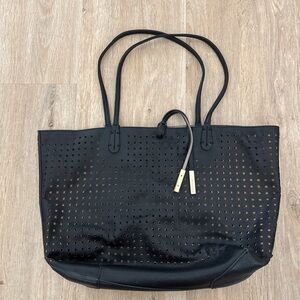 Remi & Reid Black Perforated Tote Bag - Women